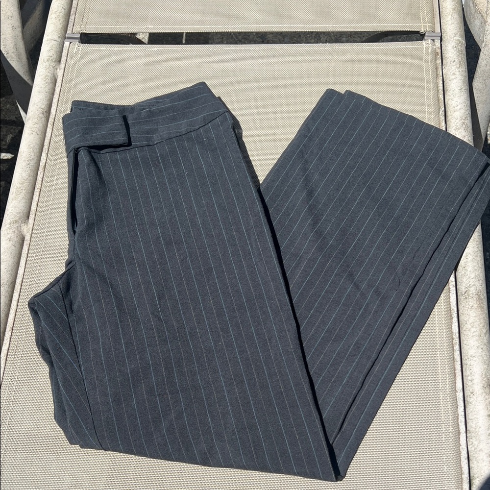 Elegant Gray Pinstripe Women's Pants